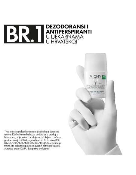 Vichy Deodorant Roll-on dezodorans za regulaciju znojenja do 48h za osjetljivu kožu (bijeli) Vichy Deodorant Roll-on dezodorans za regulaciju znojenja do 48h za osjetljivu kožu (bijeli)