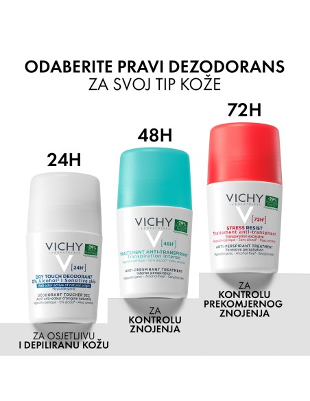 Vichy Deodorant Anti-stres roll-on dezodorans protiv prekomjernog znojenja do 72h