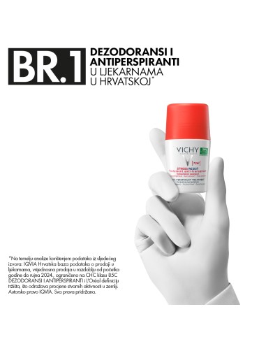 Vichy Deodorant Anti-stres roll-on dezodorans protiv prekomjernog znojenja do 72h