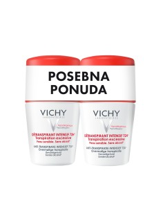 Vichy Deodorant Anti-stres Roll-on dezodorans protiv prekomjernog znojenja do 72h Duo Promo pakiranje