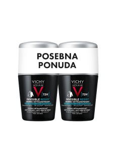 Vichy Homme Invisible resist 72h* Dermo detranspirant protiv mrlja i nadraženosti 1+1 Promo pakiranje