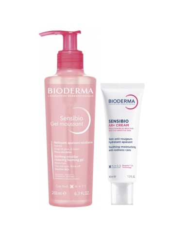 Sensibio Pjenušavi gel 200 ml + Sensibio AR+ krema 40 ml Promo pakiranje Sensibio Pjenušavi gel 200 ml + Sensibio AR+ krema 40 ml Promo pakiranje