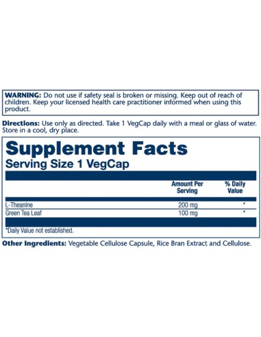 Solaray L-Theanine 200 Mg with Green Tea kapsule