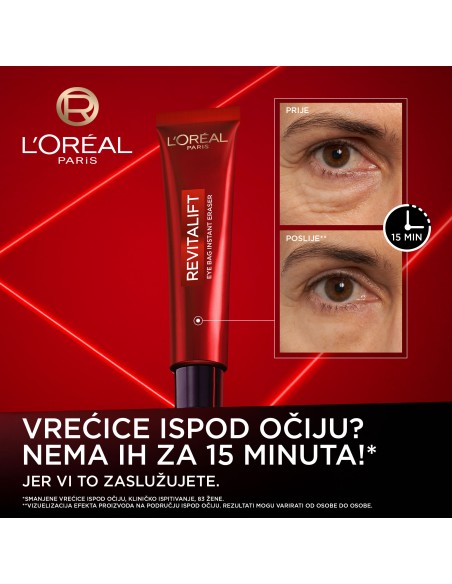 L'Oreal Paris Revitalift Laser krema za korekciju područja oko očiju 15ml POKLON uz Revitalif Laser iznad 40€