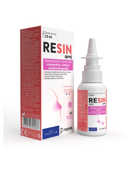 Resin sprej za ublažavanje rinosinusitisa, rinitisa i nazalne kongestije Resin sprej za ublažavanje rinosinusitisa, rinitisa i nazalne kongestije