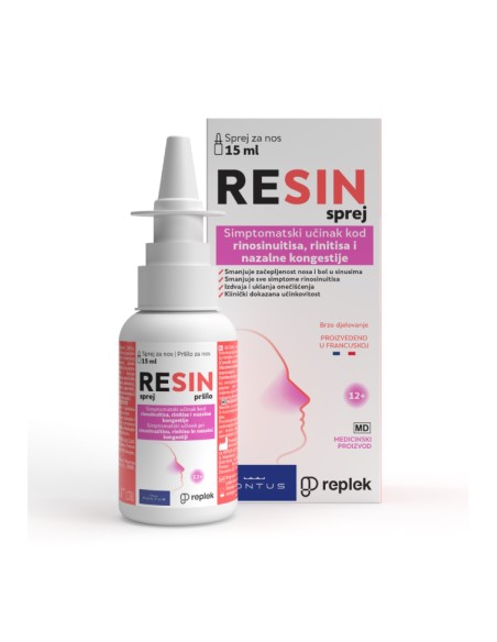 Resin sprej za ublažavanje rinosinusitisa, rinitisa i nazalne kongestije Resin sprej za ublažavanje rinosinusitisa, rinitisa i nazalne kongestije
