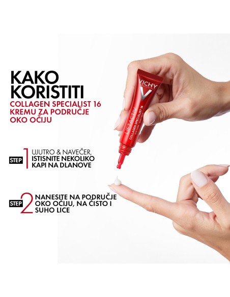Vichy Liftactiv Collagen Specialist 16 Krema za područje oko očiju Vichy Liftactiv Collagen Specialist 16 Krema za područje oko očiju
