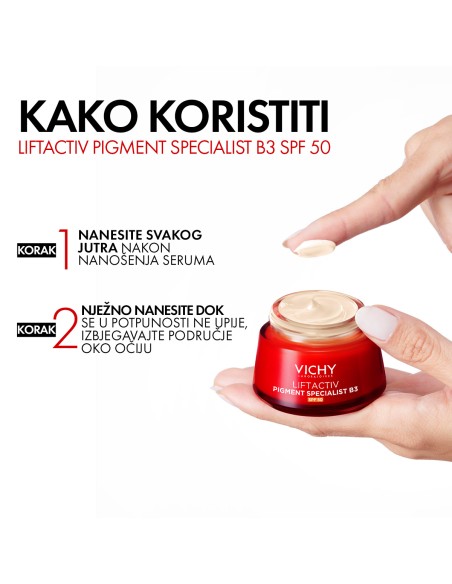 Vichy Liftactiv B3 Anti-Dark spots krema protiv hiperpigmentacijskih mrlja i bora SPF 50 Vichy Liftactiv B3 Anti-Dark spots krema protiv hiperpigmentacijskih mrlja i bora SPF 50
