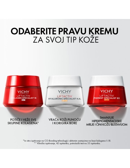 Vichy Liftactiv Hyaluronic Specialist H.A.  Intenzivna dnevna njega protiv bora i za učvršćivanje kože uz SPF30 Vichy Liftactiv Hyaluronic Specialist H.A.  Intenzivna dnevna njega protiv bora i za učvršćivanje kože uz SPF30