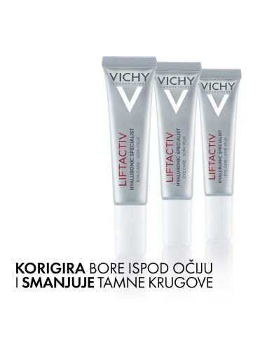 Vichy Liftactiv Hyaluronic Specialist H.A. Njega za učvršćivanje područja oko očiju s hijaluronskom kiselinom Vichy Liftactiv Hyaluronic Specialist H.A. Njega za učvršćivanje područja oko očiju s hijaluronskom kiselinom
