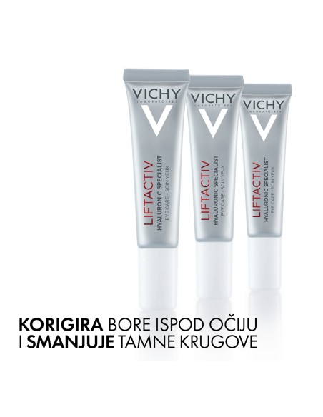 Vichy Liftactiv Hyaluronic Specialist H.A. Njega za učvršćivanje područja oko očiju s hijaluronskom kiselinom Vichy Liftactiv Hyaluronic Specialist H.A. Njega za učvršćivanje područja oko očiju s hijaluronskom kiselinom