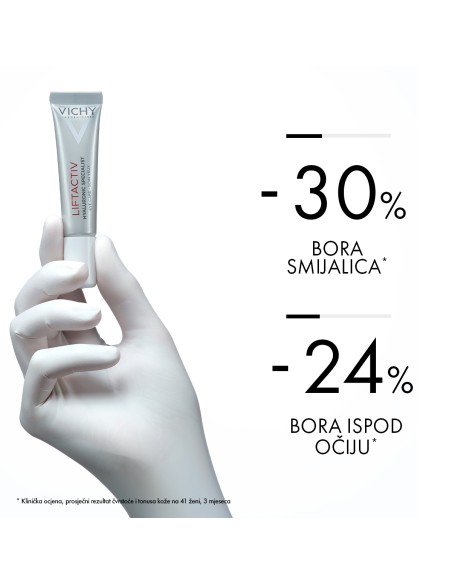Vichy Liftactiv Hyaluronic Specialist H.A. Njega za učvršćivanje područja oko očiju s hijaluronskom kiselinom Vichy Liftactiv Hyaluronic Specialist H.A. Njega za učvršćivanje područja oko očiju s hijaluronskom kiselinom