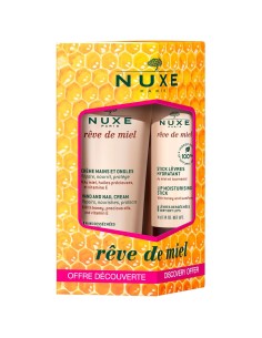 Nuxe Reve de Miel Krema za ruke i nokte s medom + Hidratantni balzam za usne u stiku Promo pakiranje