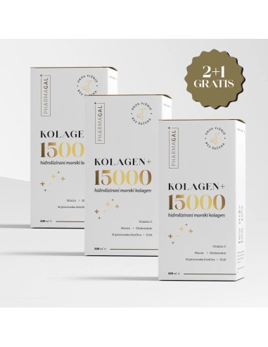 Pharmagal Kolagen + 15000 tekući dodatak prehrani 2+1 Promo pakiranje