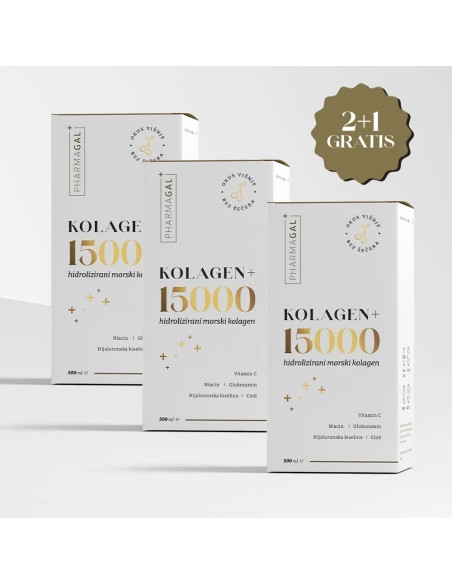Pharmagal Kolagen + 15000 tekući dodatak prehrani 2+1 Promo pakiranje