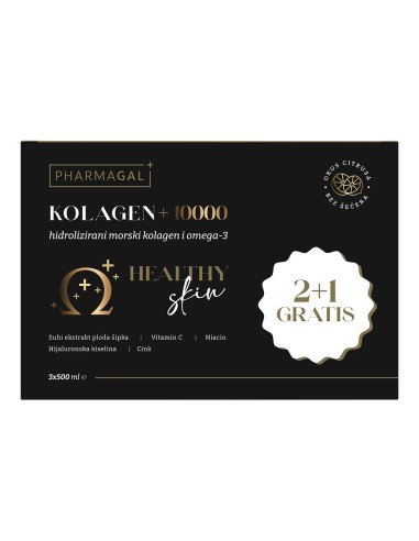 Pharmagal Kolagen + 10000 Omega tekući dodatak prehrani 2+1 Promo pakiranje