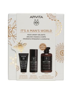 Apivita Božićni Set 2025 za muškarce kosa/lice/tijelo Promo pakiranje