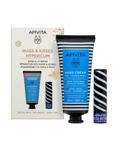 Apivita Božićni set 2025 Krema za suhe i oštećene ruke i balzam za usne kakao maslac Promo pakiranje