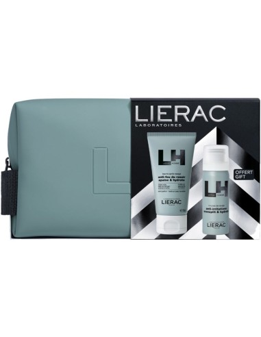 Lierac Božićni Set 2025 Men After shave gel + pjena za brijanje Promo pakiranje