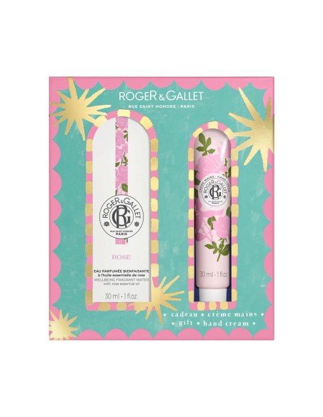 Roger & Gallet Božični Set 2025 mirisna vodica + krema za ruke Ruža Promo pakiranje