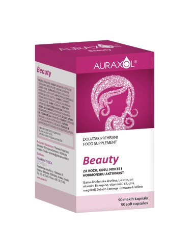 Auraxol Beauty za kožu, kosu, nokte i hormonsku aktivnost kapsule, dodatak prehrani