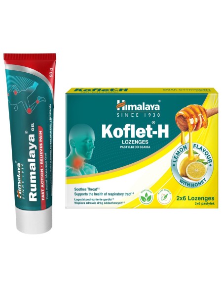 Himalaya Rumalaya gel za ublažavanje boli masažom + POKLON Koflet limun