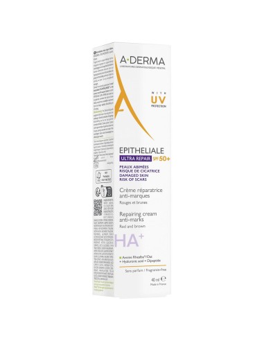 A-Derma Epitheliale Ultra repair SPF 50 obnavljajuća krema protiv tragova