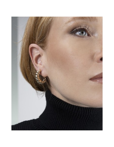 Farma Bijoux Hipoalergene naušnice Beauty Hoops Gold Wow6