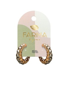 Farma Bijoux Hipoalergene naušnice Beauty Hoops Gold Wow6