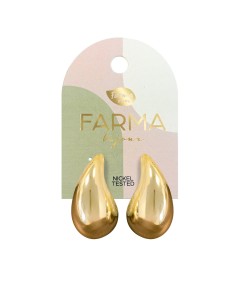 Farma Bijoux Hipoalergene naušnice Gold Drop Wow10