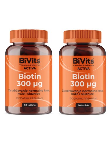 Abela BiVits Activa Biotin kapsule 1+1 Promo pakiranje, dodatak prehrani
