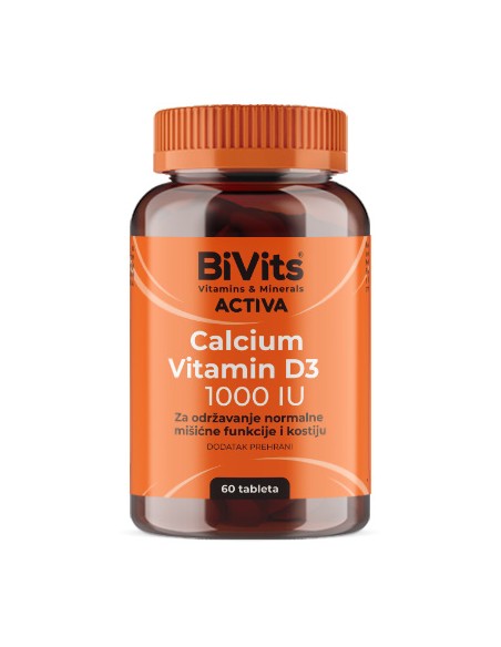 Abela BiVits Activa Calcium Vitamin D3 1000 IU tablete