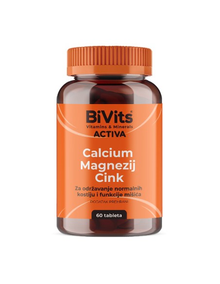 Abela BiVits Activa Calcium Magnezij Cink tablete