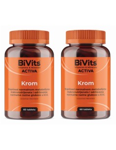 Abela BiVits Activa Krom tablete 1+1 Promo pakiranje, dodatak prehrani