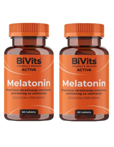 Abela BiVits Activa Melatonin tablete 1+1 Promo pakiranje, dodatak prehrani