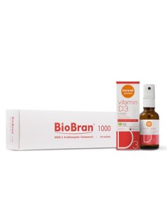 BioBran MGN-3 ImunoBran prah + Vitamin D3 sprej Promo pakiranje, dodatak prehrani