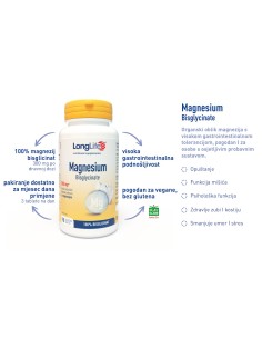 LongLife Magnezij Bisglicinat tablete 2