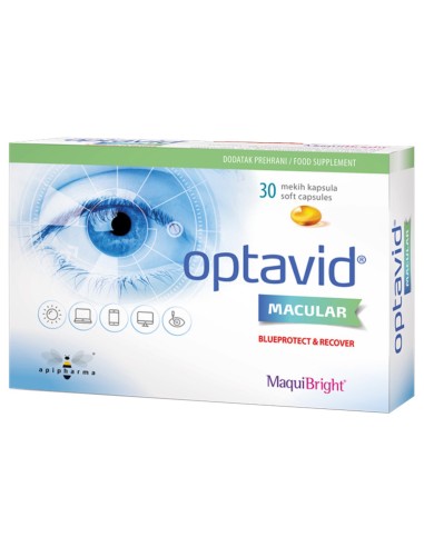 Apipharma Optavid Macular Blueprotect & recover meke kapsule, dodatak prehrani