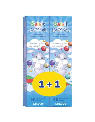 Salvit HydroKids šumeće tablete 1+1 Promo pakiranje, dodatak prehrani