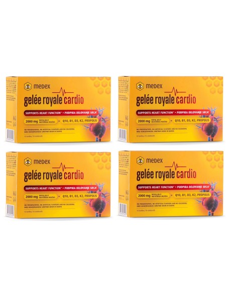 Medex Gelee Royale Cardio ampule, dodatak prehrani 3+1 GRATIS