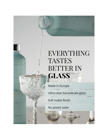 Equa staklena boca Water O'clock