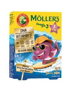Mollers Omega 3 Ribice Limeta i marakuja bomboni, dodatak prehrani