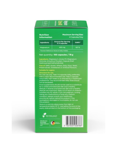 Nutrilago Acuraflex Magnesium Citrate 400 , dodatak prehrani