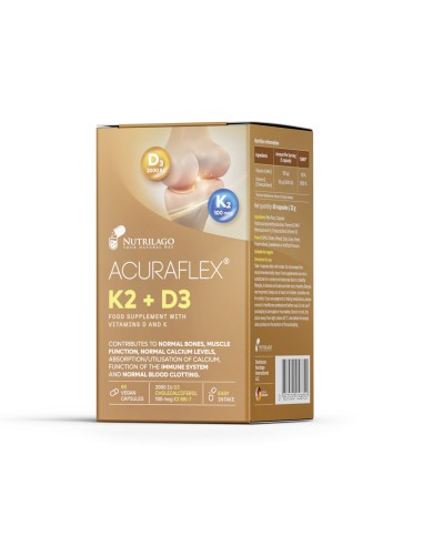Nutrilago Acuraflex K2 + D3 kapsule, dodatak prehrani