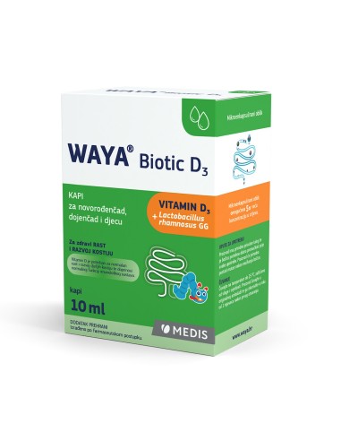 Medis Waya Biotic D3 kapi za novorođenčad, dojenčad i djecu, dodatak prehrani