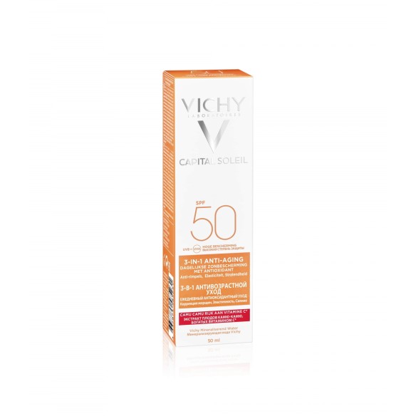 Vichy Capital Soleil Krema za zaštitu od sunca s anti-age efektom SPF 50+