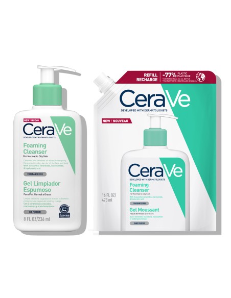 CeraVe Pjenušava emulzija + eko pakiranje za čišćenje za normalne do mješovite kože