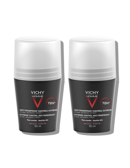 Vichy Homme Deo-Duo paket - Antiperspirant roll-on za zaštitu od znojenja do 72h