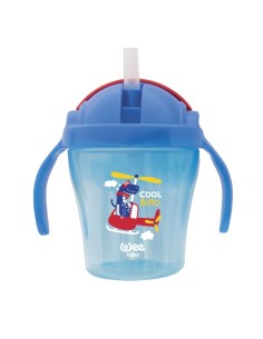 Wee Baby Bočica sa slamkom i ručkama, plastična, 200 ml