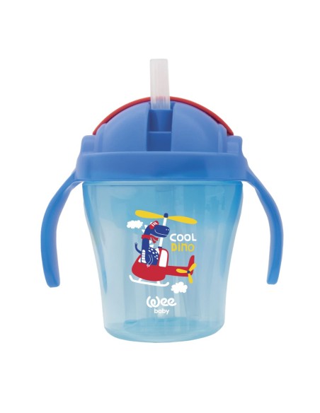 Wee Baby Bočica sa slamkom i ručkama, plastična, 200 ml